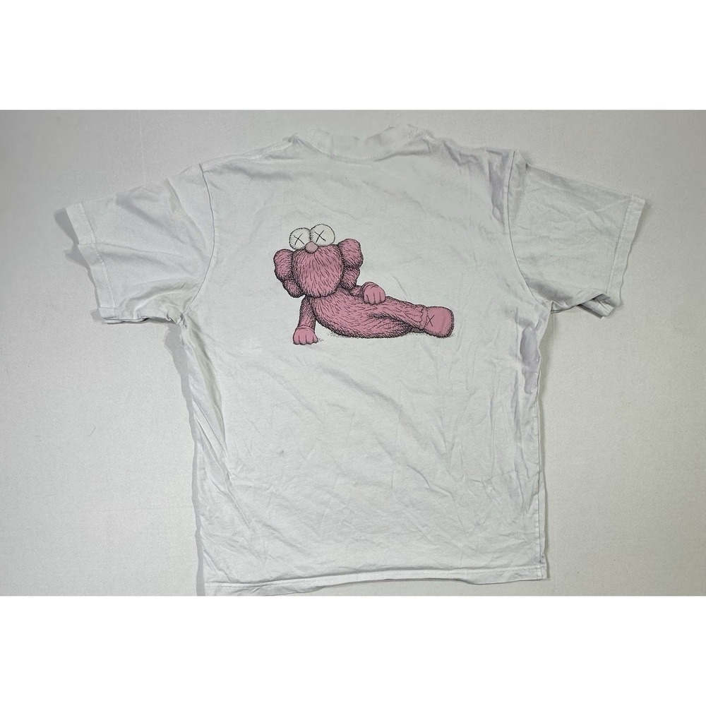 Uniqlo UT KAWS XX Pink BFF Elmo White Graphic T-Shirt Men's Size L Limited